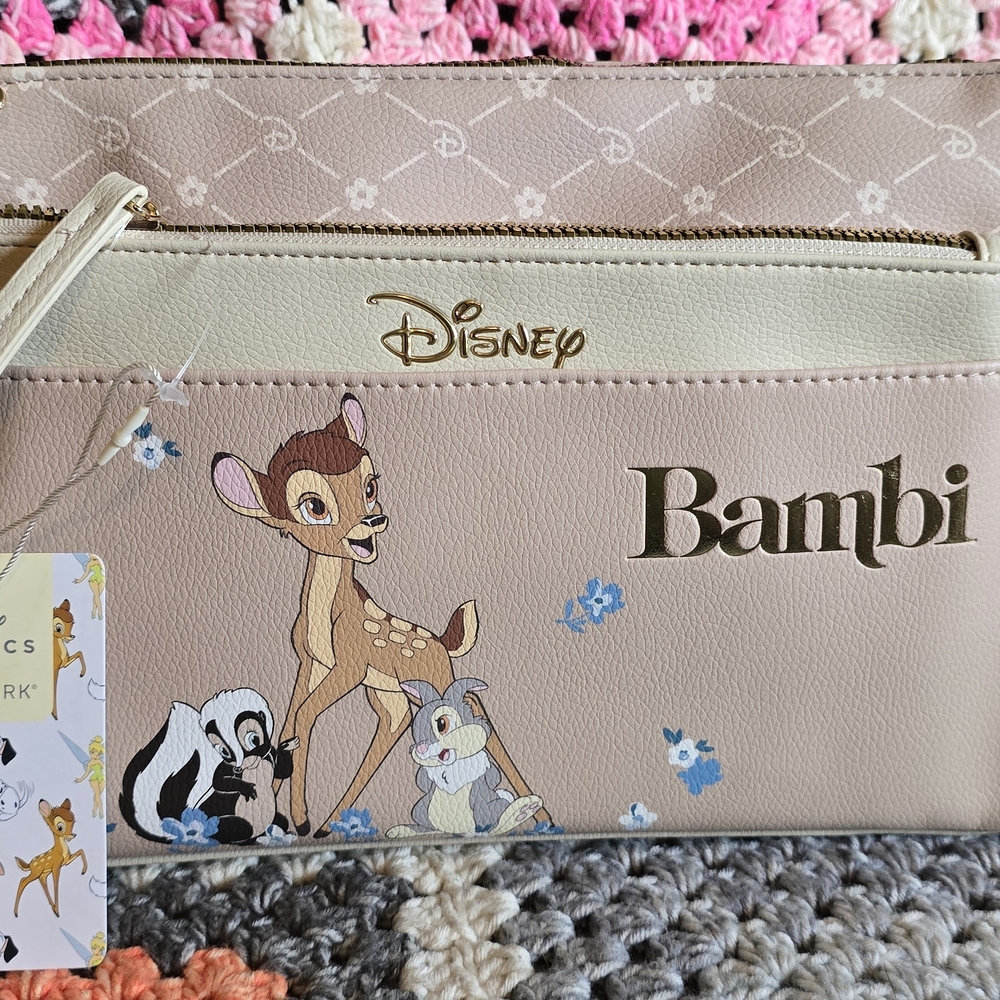 Primark Disney Cream and Tan Bambi 2 Piece Make Up Bag